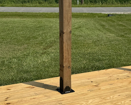 Heavy Duty Post Base Foot Bracket - Wood Post Brackets - construction brackets - brackets for post and beam construction - beam supports - post support - timber frame brackets - barndominium brackets - exposed beam brackets