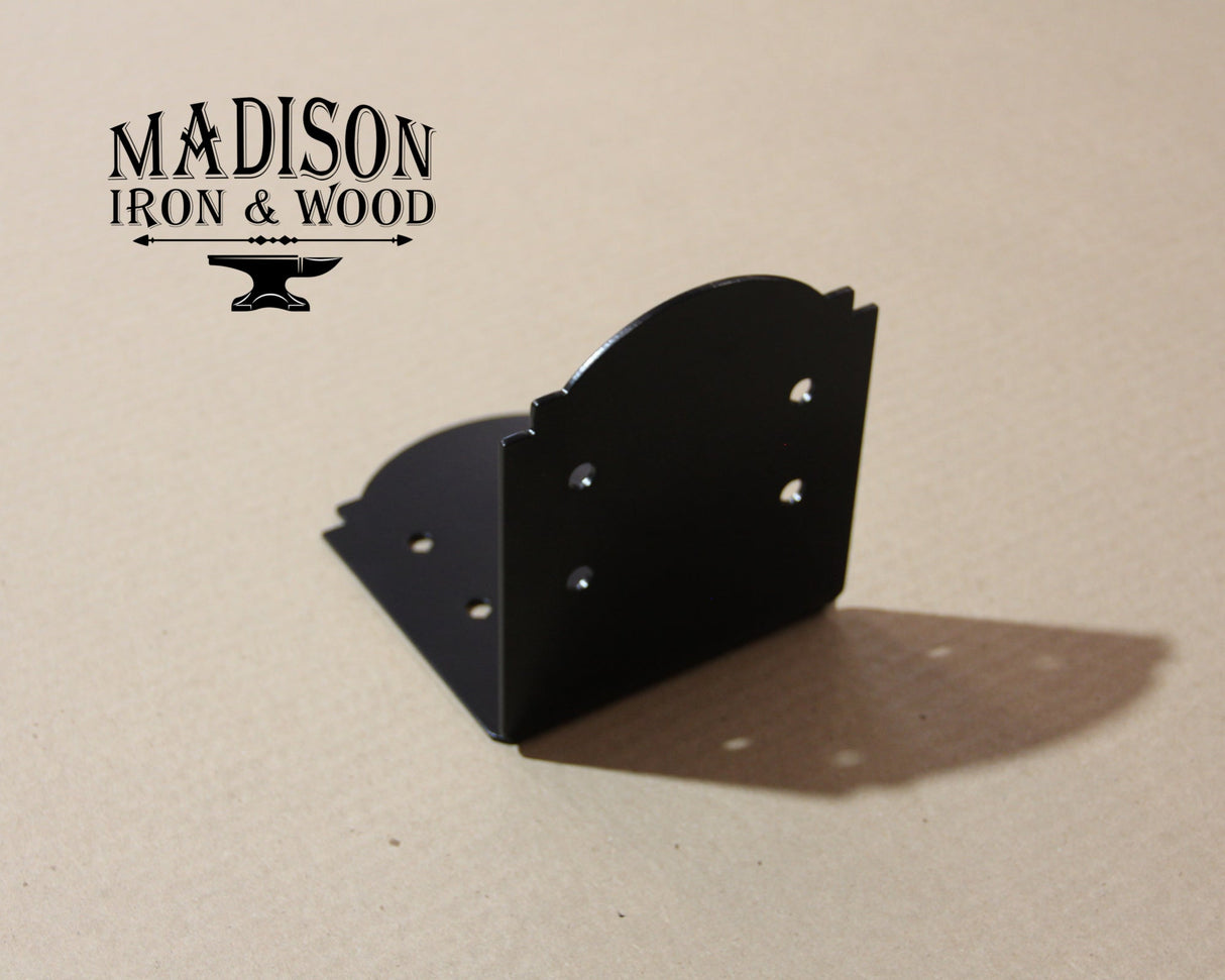 Crowned 90 Degree Brackets for 6x6 Dimensional Lumber - Wood Post Brackets - construction materials - building supports - beam supports - post supports