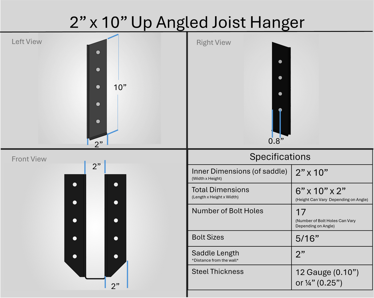 Joist Hangers - Up Angled