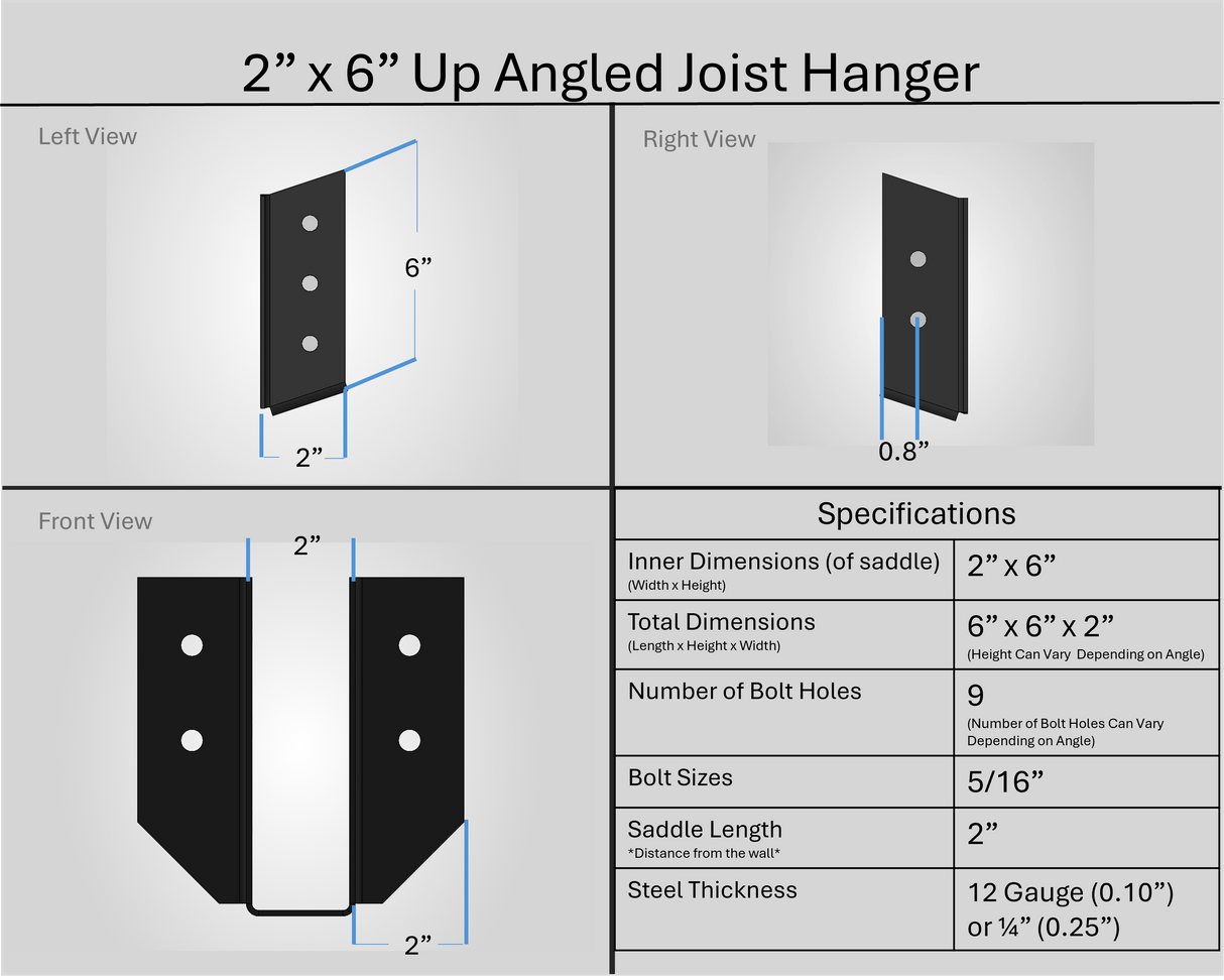 Joist Hangers - Up Angled