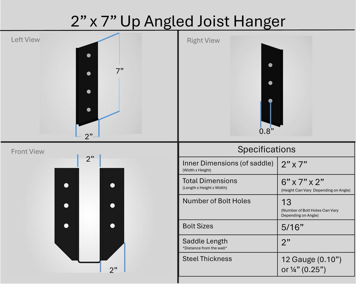 Joist Hangers - Up Angled