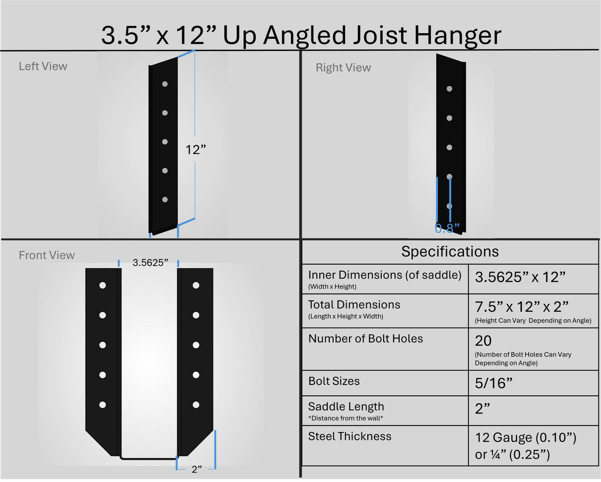 Joist Hangers - Up Angled