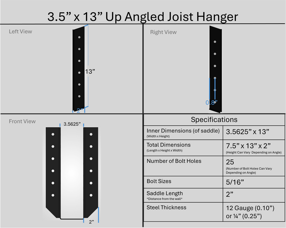 Joist Hangers - Up Angled