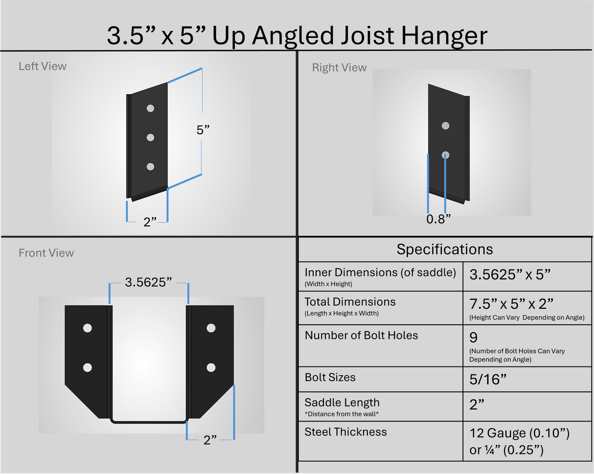 Joist Hangers - Up Angled