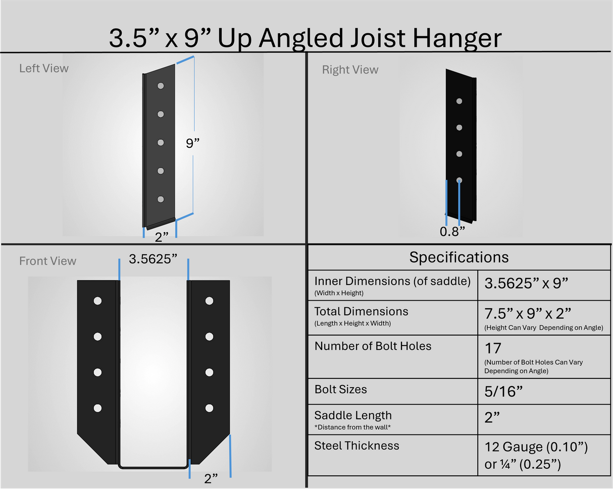 Joist Hangers - Up Angled