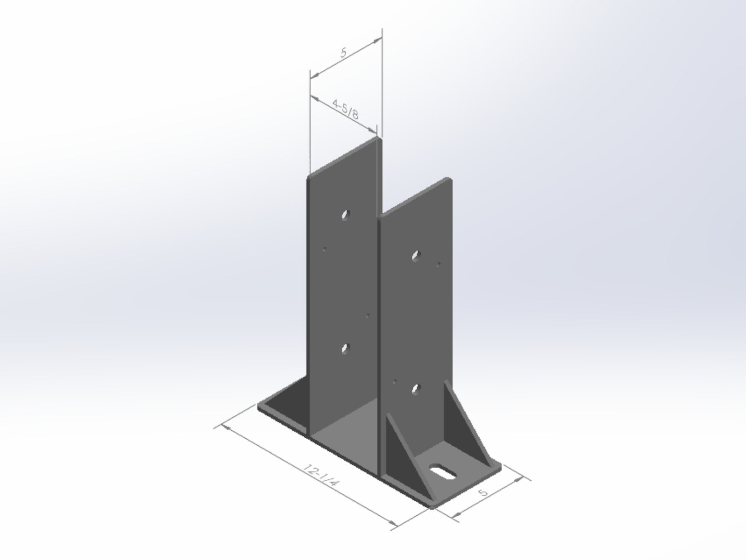 Laminated 4X6 Post Footer Bracket - PF3P46 - Wood Post Brackets - construction materials - building supports - beam supports - post supports