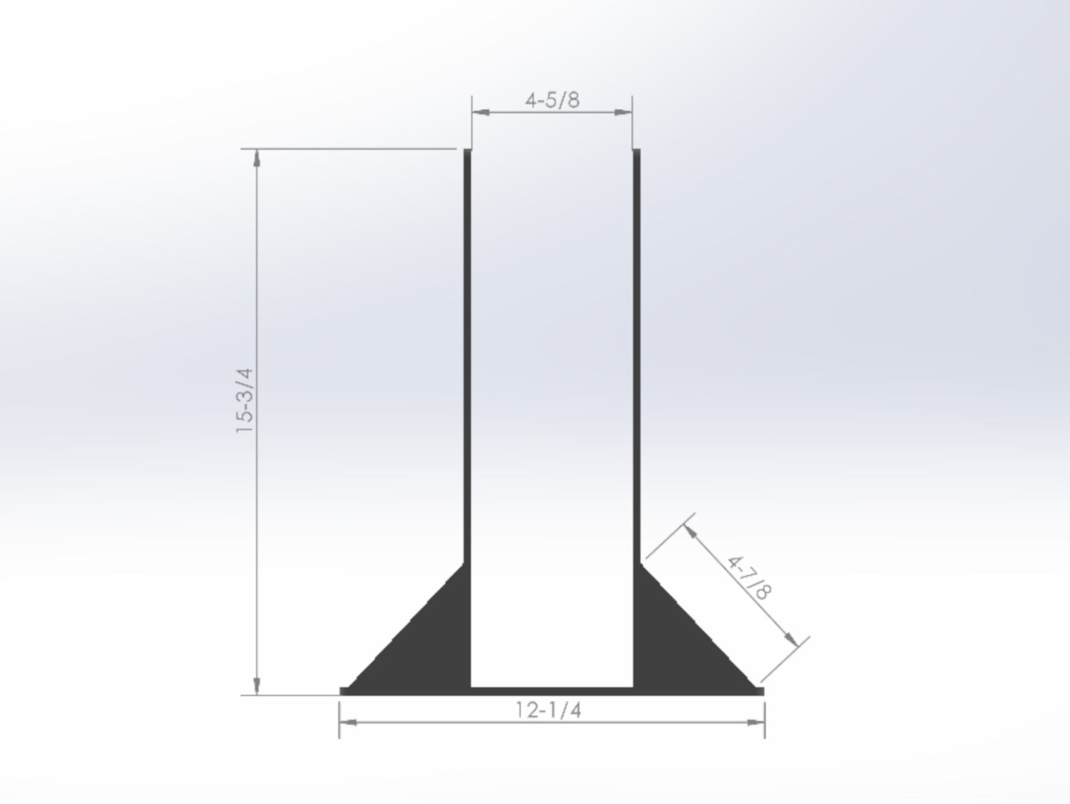 Laminated 4X6 Post Footer Bracket - PF3P46 - Wood Post Brackets - construction materials - building supports - beam supports - post supports