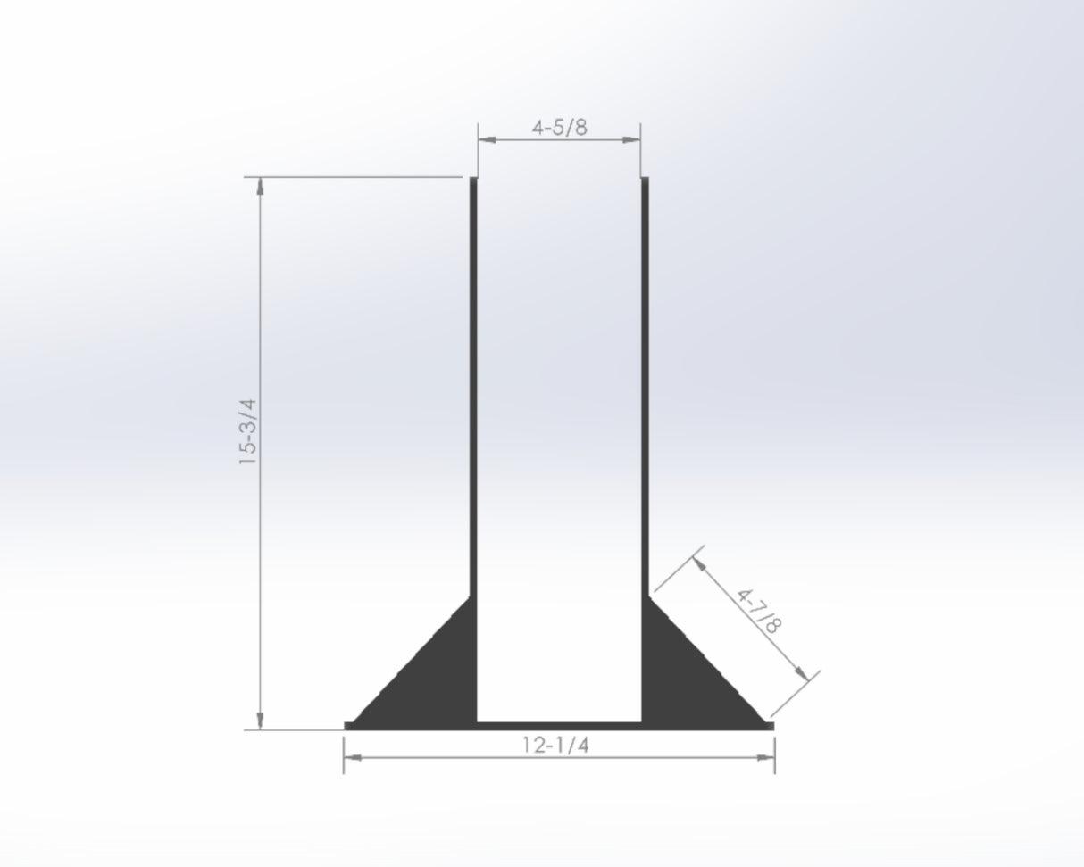 Laminated 4X6 Post Footer Bracket - PF3P46 - Wood Post Brackets - construction materials - building supports - beam supports - post supports