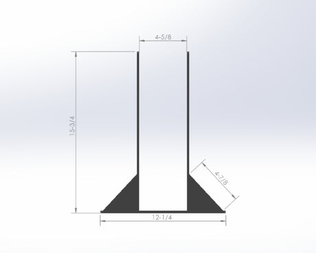 Laminated 4X6 Post Footer Bracket - PF3P46 - Wood Post Brackets - construction materials - building supports - beam supports - post supports