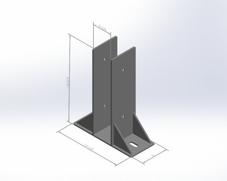4X6 Post Footer Bracket - PF46 - Wood Post Brackets - construction materials - building supports - beam supports - post supports