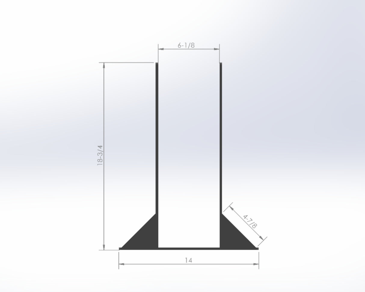 Laminated 6X8 Post Footer Bracket - PF4P68 - Wood Post Brackets - construction materials - building supports - beam supports - post supports