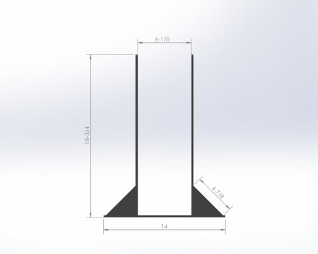 Laminated 6X8 Post Footer Bracket - PF4P68 - Wood Post Brackets - construction materials - building supports - beam supports - post supports