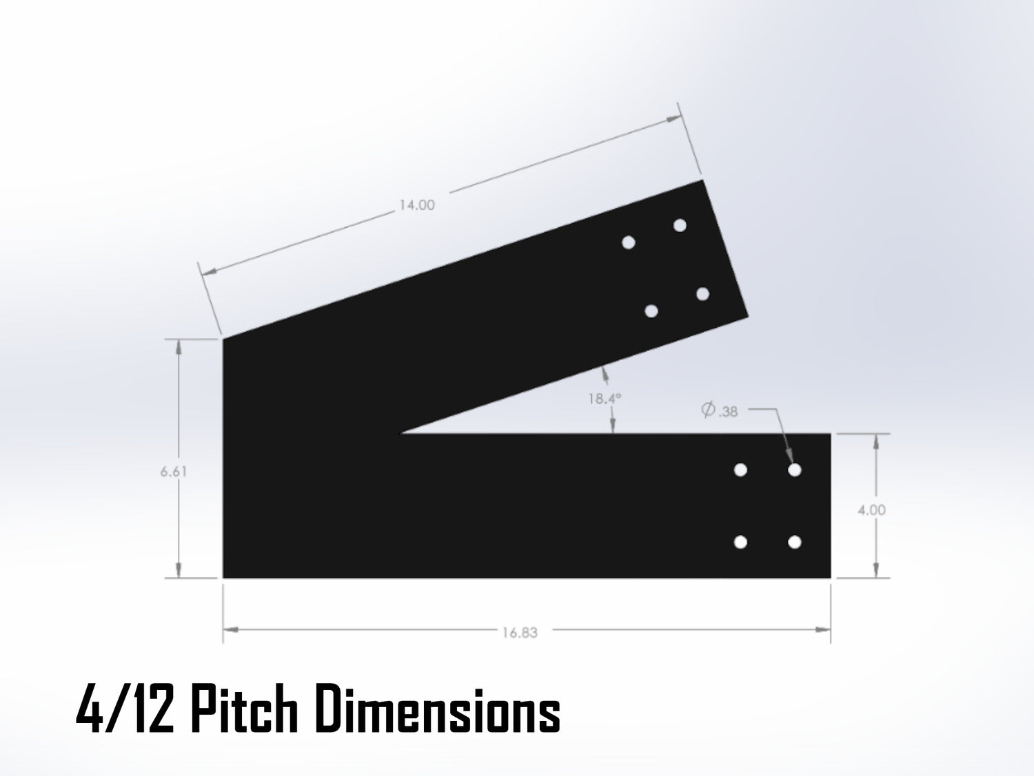 King Truss Bracket Set - Industrial Style - For 6 Inch Lumber - Wood Post Brackets - construction materials - building supports - beam supports - post supports