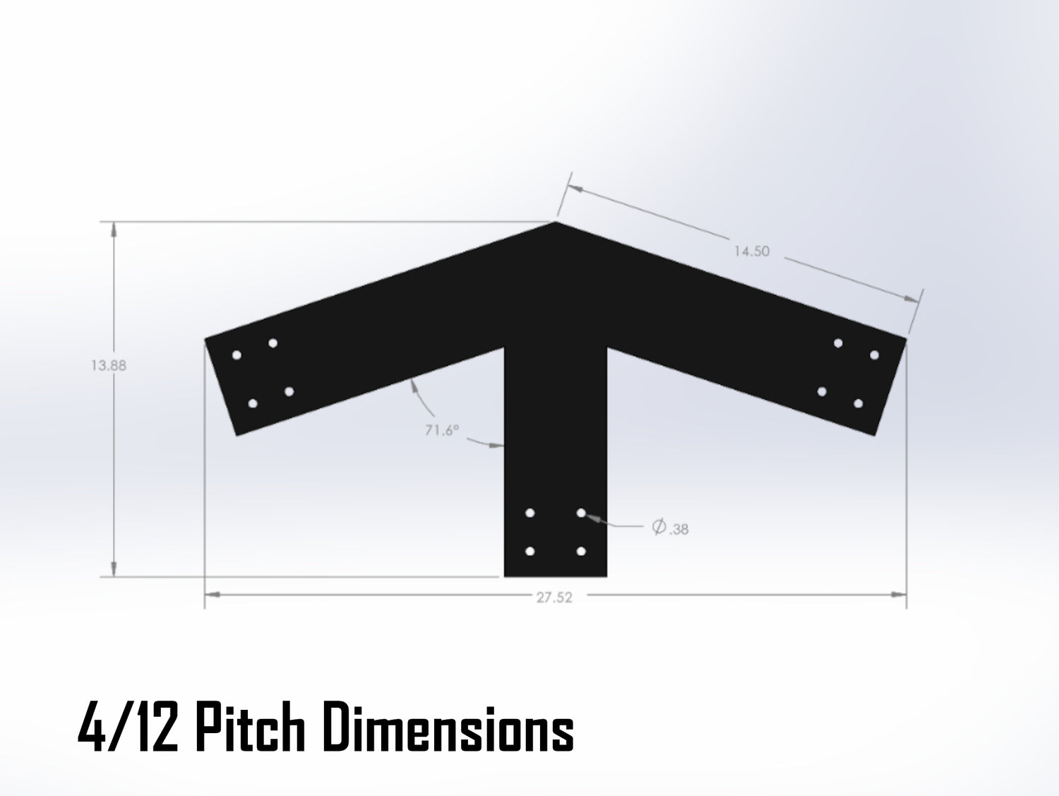 King Truss Bracket Set - Industrial Style - For 6 Inch Lumber - Wood Post Brackets - construction materials - building supports - beam supports - post supports