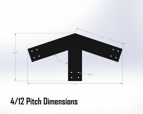 King Truss Bracket Set - Industrial Style - For 6 Inch Lumber - Wood Post Brackets - construction materials - building supports - beam supports - post supports