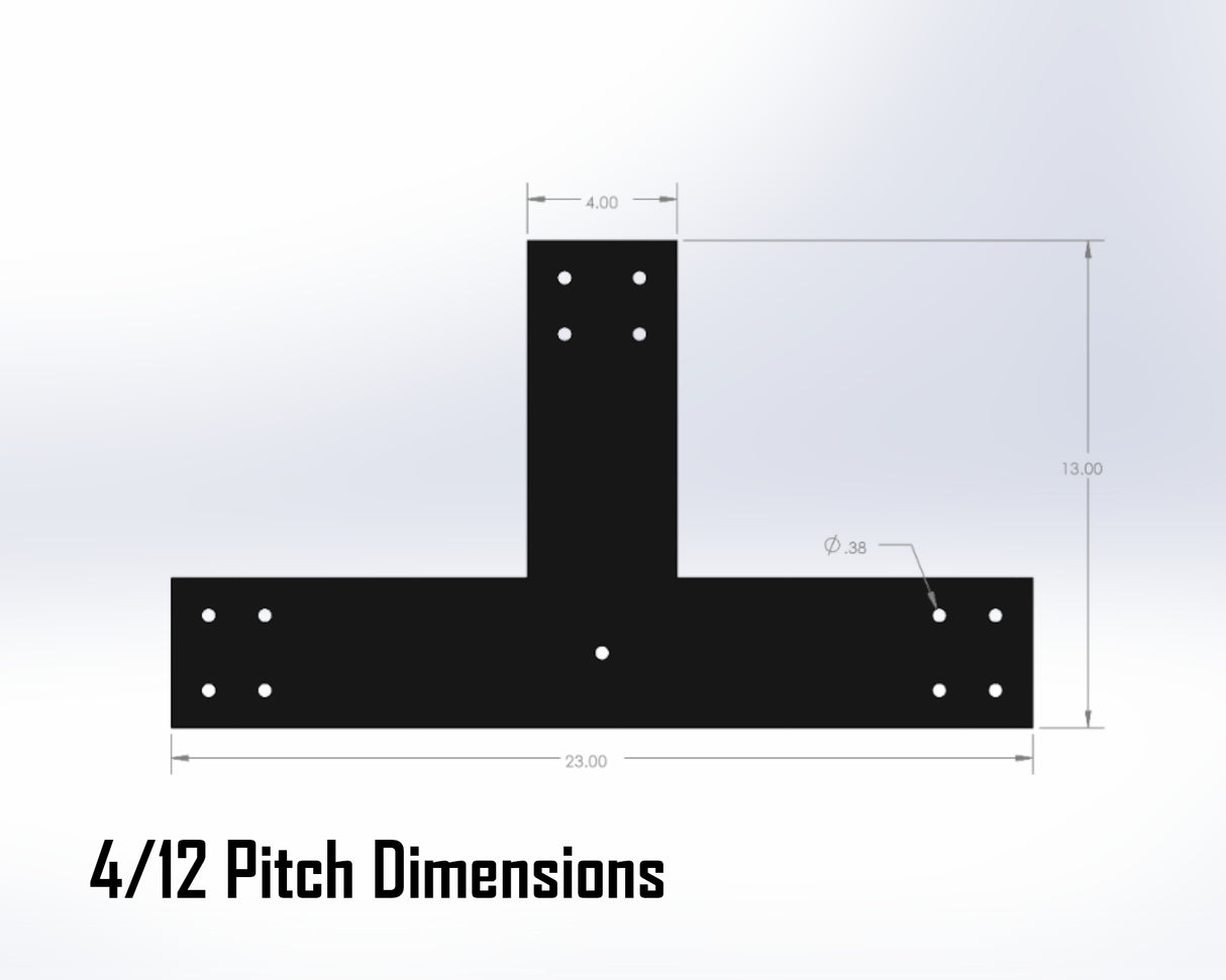 King Truss Bracket Set - Industrial Style - For 6 Inch Lumber - Wood Post Brackets - construction materials - building supports - beam supports - post supports