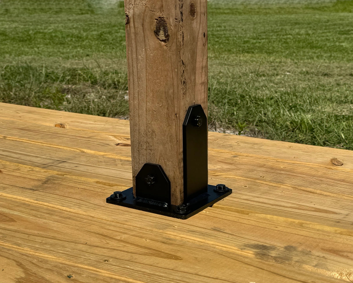 Heavy Duty Post Base Foot Bracket - Wood Post Brackets - construction brackets - brackets for post and beam construction - beam supports - post support - timber frame brackets - barndominium brackets - exposed beam brackets