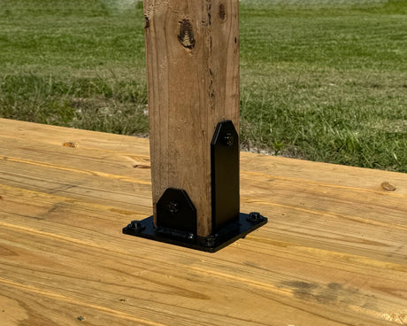 Heavy Duty Post Base Foot Bracket - Wood Post Brackets - construction brackets - brackets for post and beam construction - beam supports - post support - timber frame brackets - barndominium brackets - exposed beam brackets