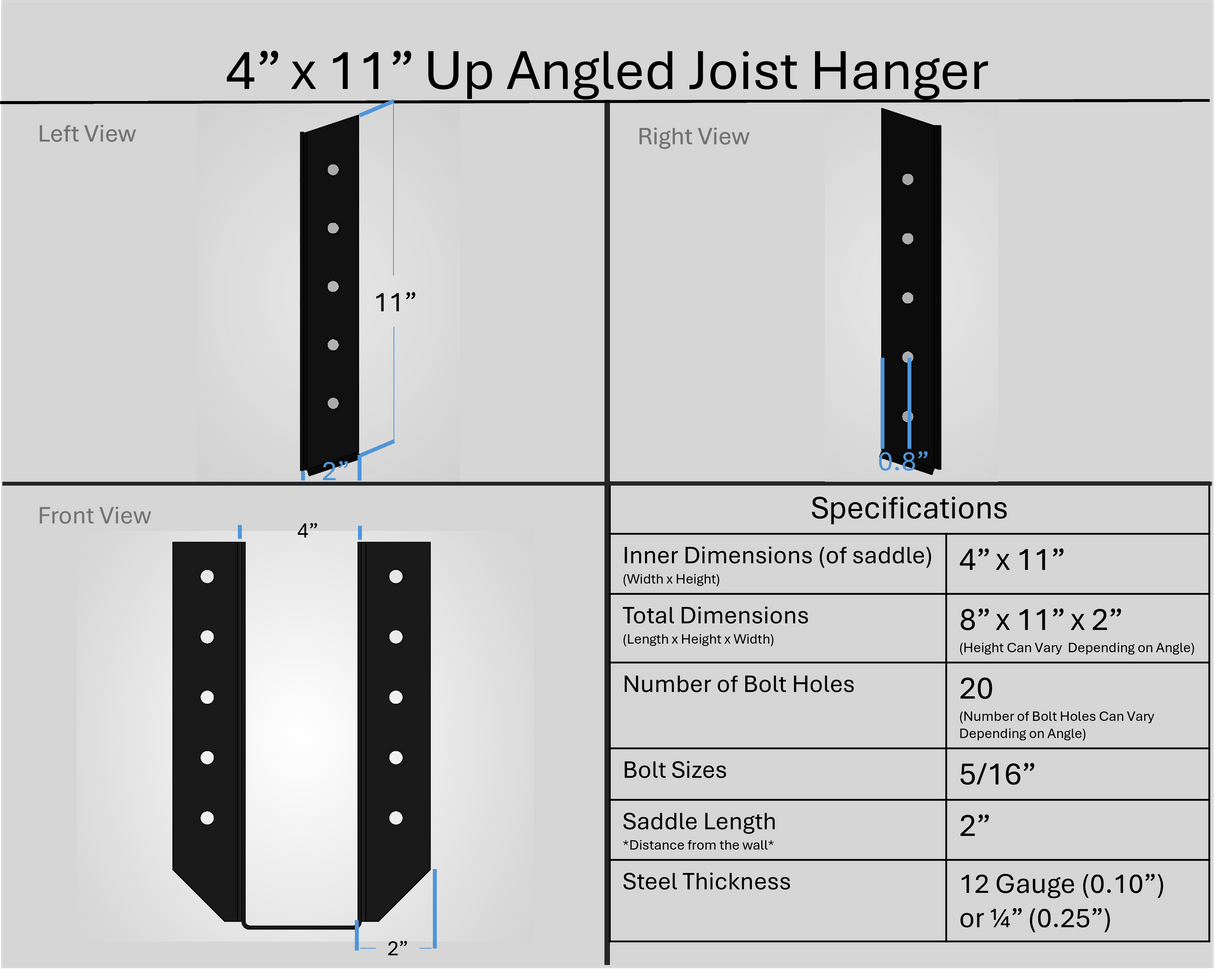 Joist Hangers - Up Angled