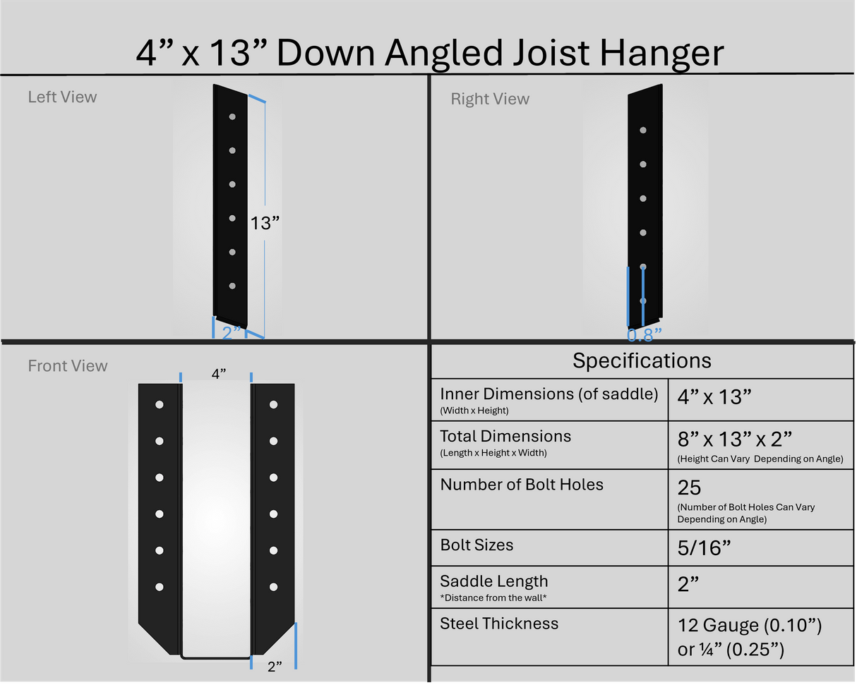 Joist Hangers - Down Angled