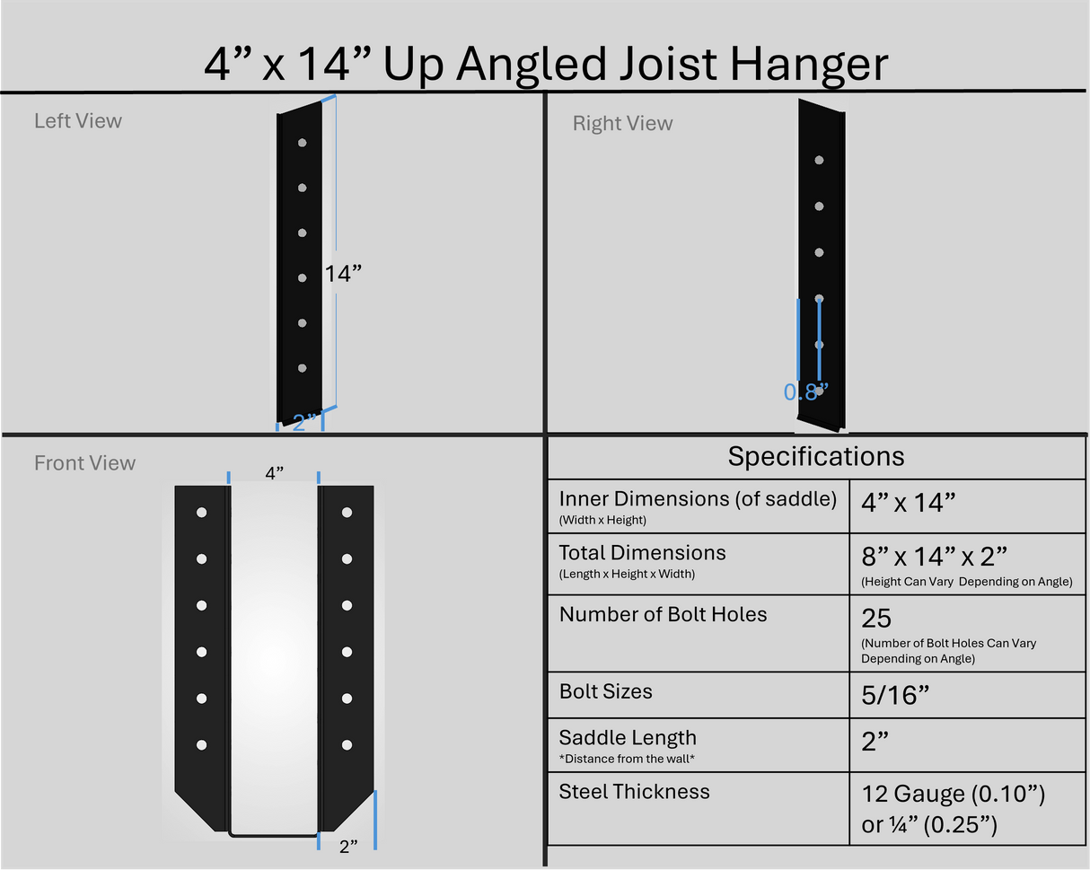 Joist Hangers - Up Angled