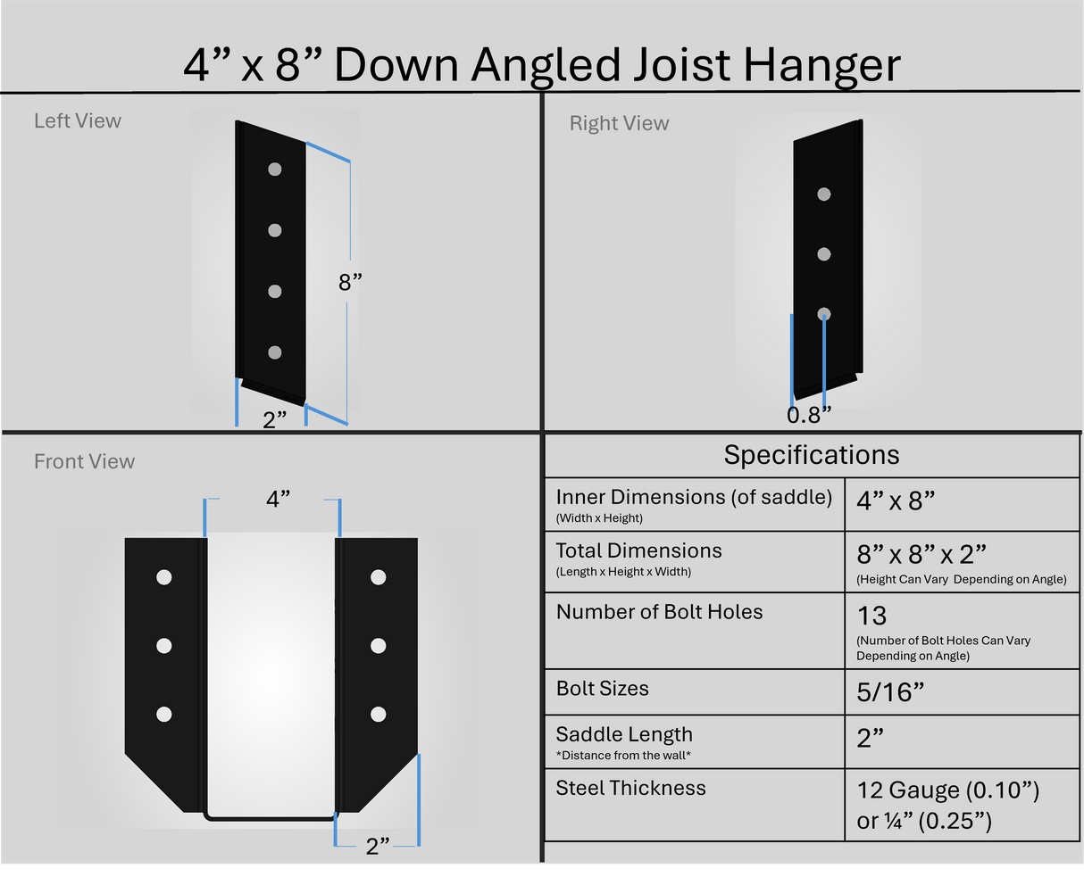 Joist Hangers - Down Angled