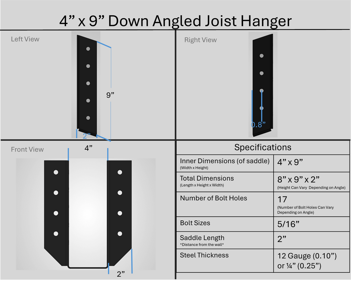 Joist Hangers - Down Angled