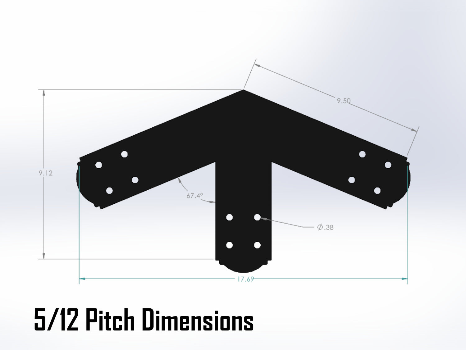 King Truss Bracket Set - Crowned Style - For 4 Inch Lumber - Wood Post Brackets - construction materials - building supposrts - beam supports - post support - timber frame brackets - wood frame buildings - post frame buildings - barndominium brackets - exposed beam brackets