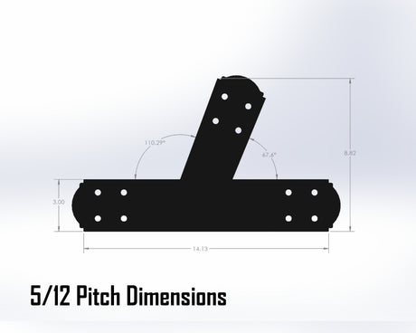 Web Truss Bracket Set - Crowned Style - For 4 Inch Lumber - Wood Post Brackets - construction materials - building supposrts - beam supports - post support - timber frame brackets - wood frame buildings - post frame buildings - barndominium brackets - exposed beam brackets