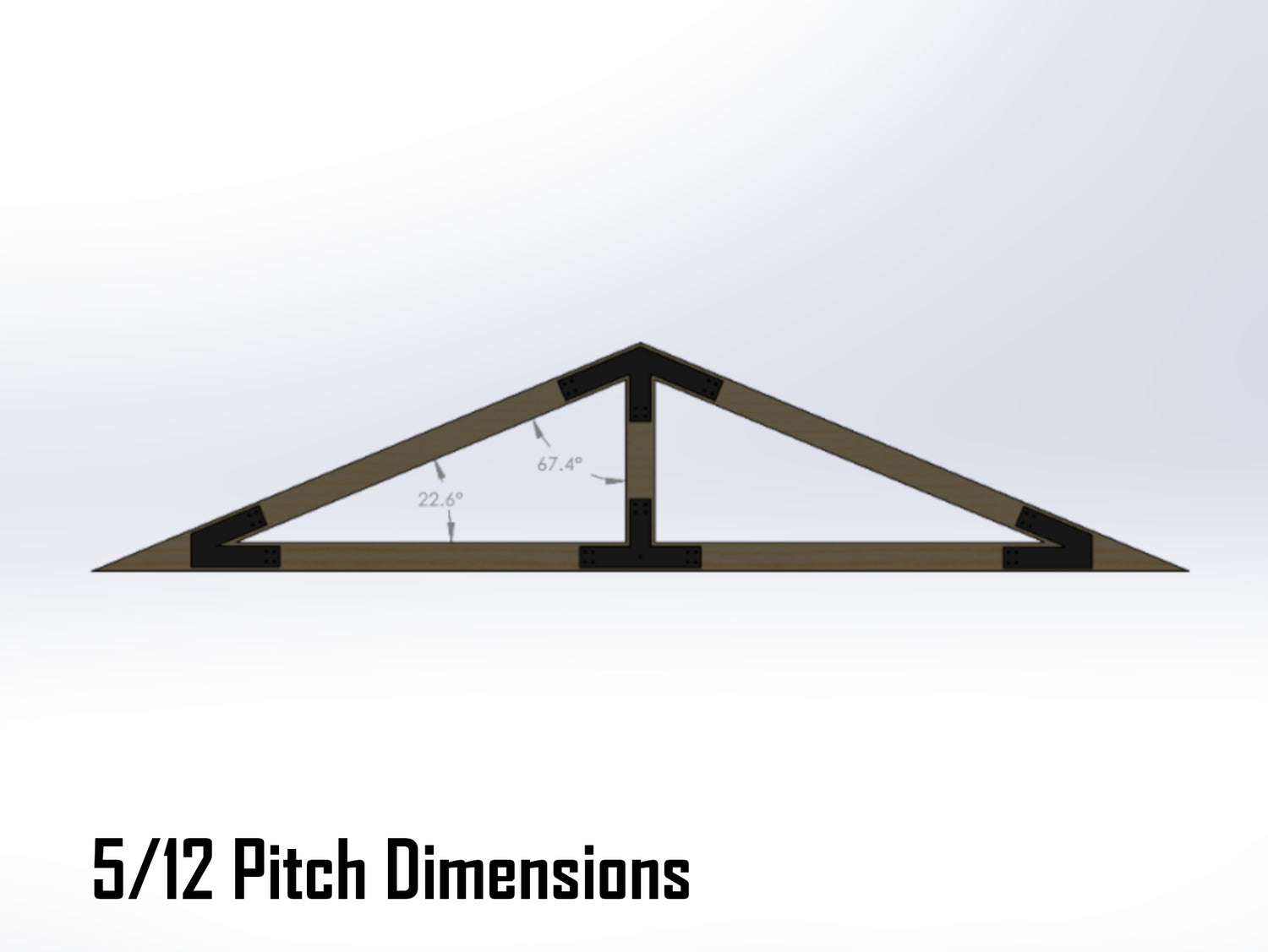 King Truss Bracket Set - Industrial Style - For 6 Inch Lumber - Wood Post Brackets - construction materials - building supports - beam supports - post supports