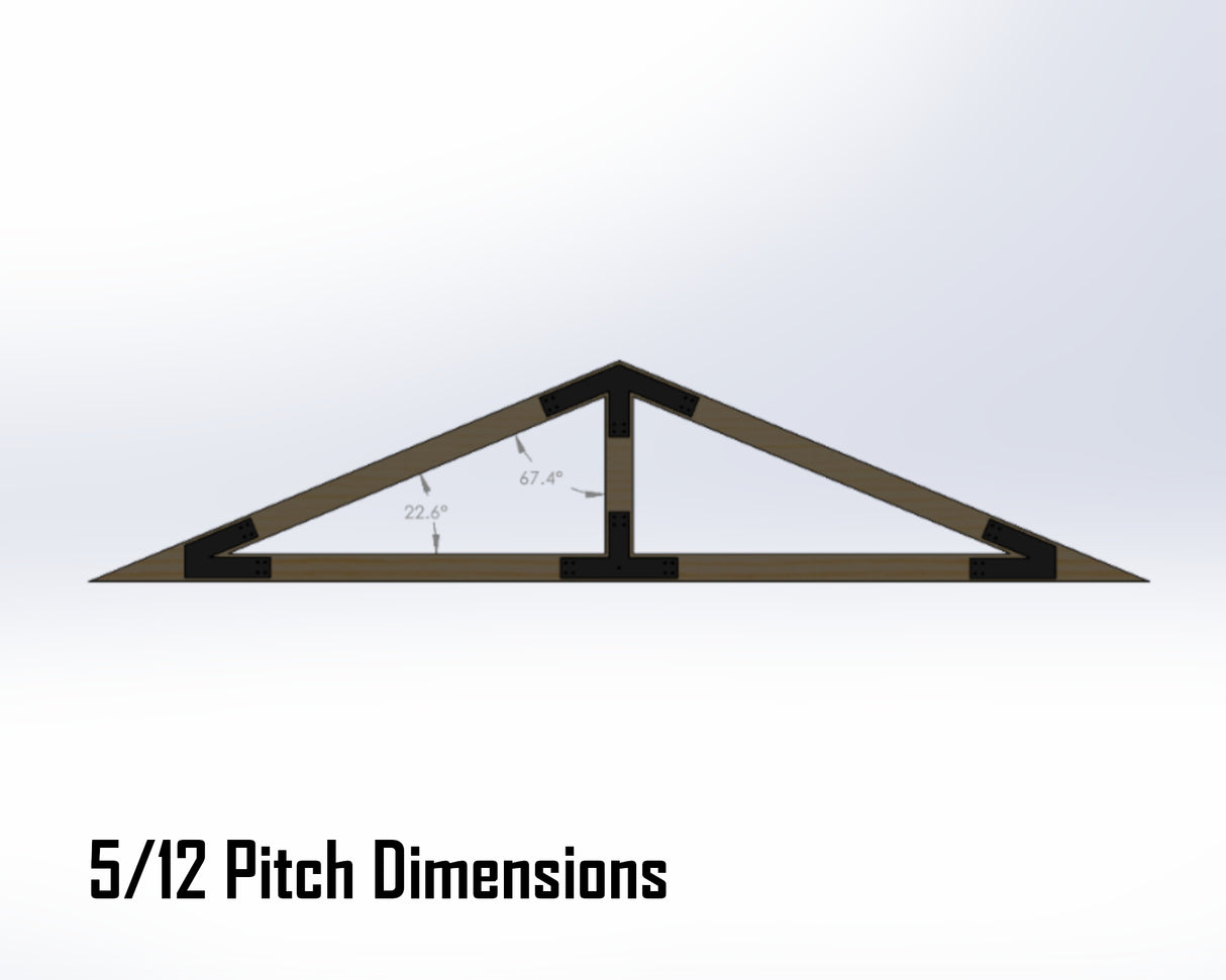 King Truss Bracket Set - Industrial Style - For 6 Inch Lumber - Wood Post Brackets - construction materials - building supports - beam supports - post supports