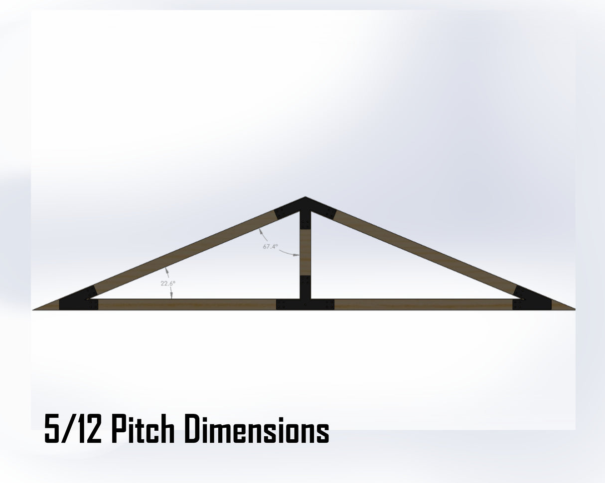 King Truss Bracket Set - Industrial Style - For 4 Inch Lumber - Wood Post Brackets - construction materials - building supports - beam supports - post supports