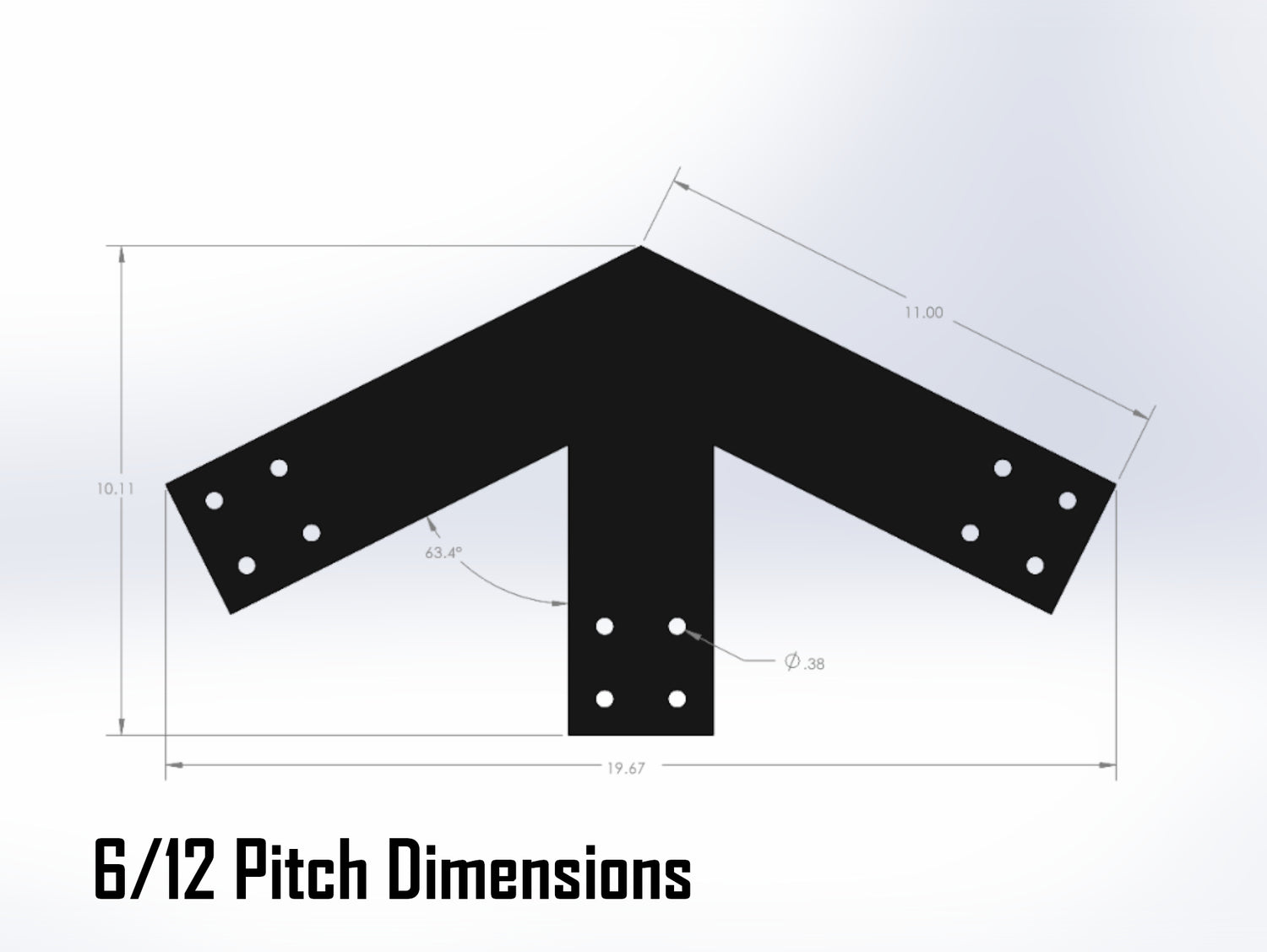 King Truss Bracket Set - Industrial Style - For 4 Inch Lumber - Wood Post Brackets - construction materials - building supports - beam supports - post supports
