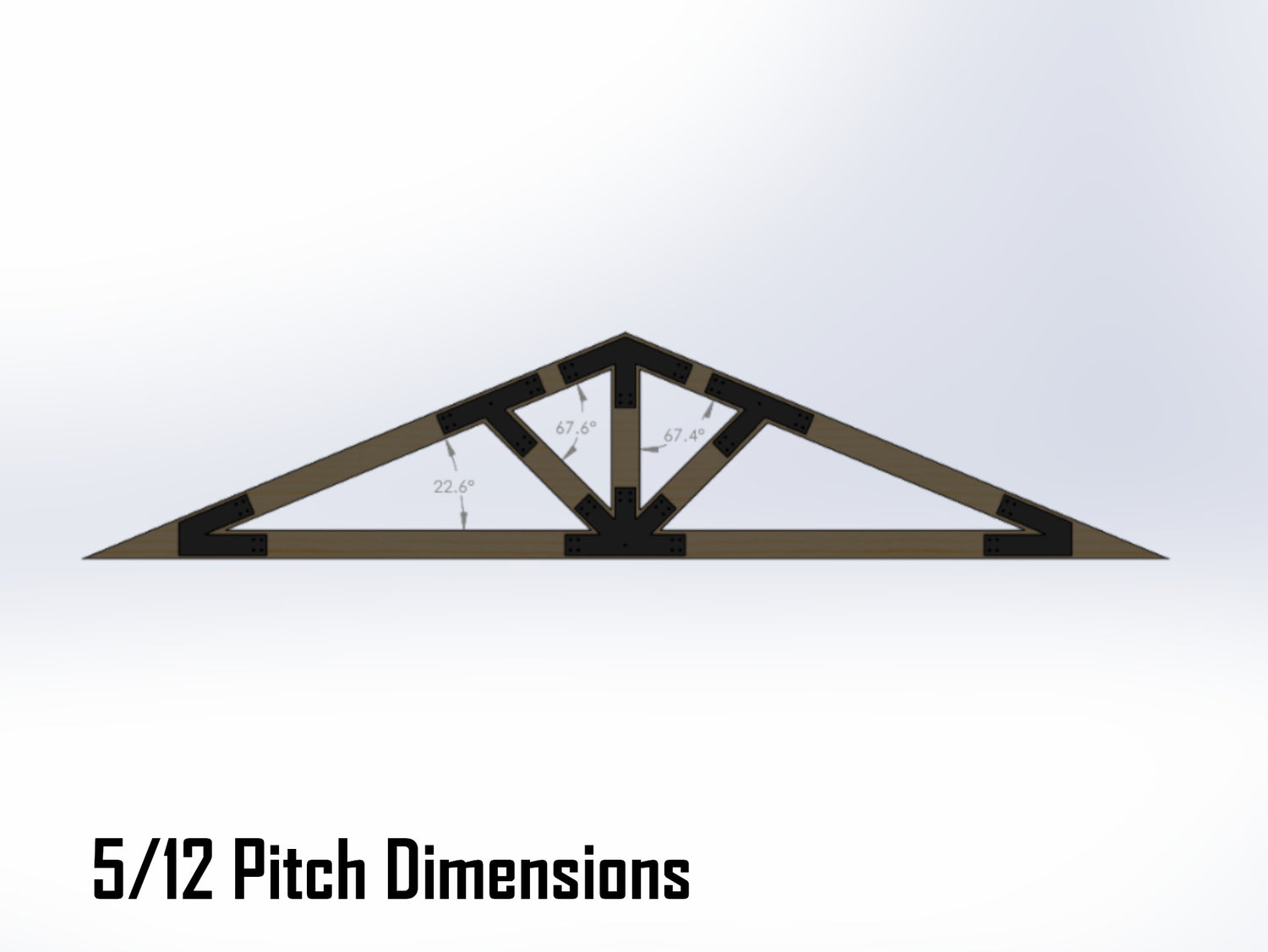 Web Truss Bracket Set - Industrial Style - For 6 Inch Lumber - Wood Post Brackets - construction materials - building supports - beam supports - post supports