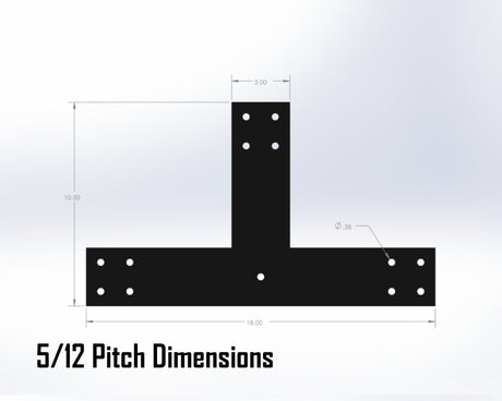 King Truss Bracket Set - Industrial Style - For 4 Inch Lumber - Wood Post Brackets - construction materials - building supports - beam supports - post supports