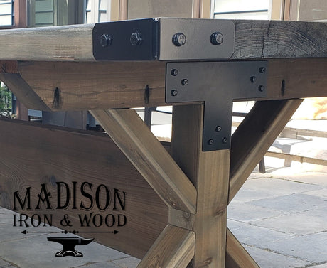 Table Corner Bracket, Table Edge Strap, 90 Degree Brackets - Wood Post Brackets - construction materials - building supports - beam supports - post supports