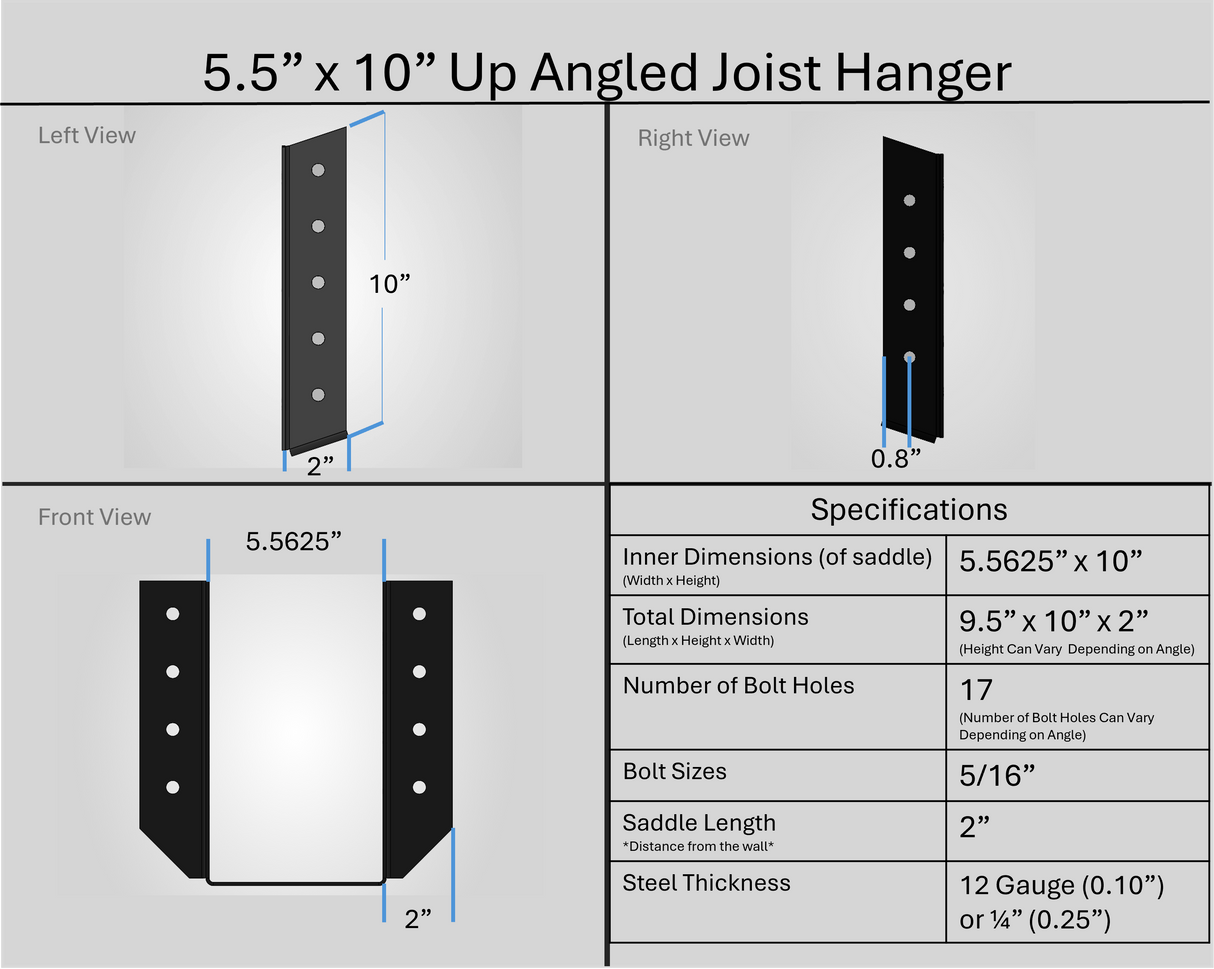 Joist Hangers - Up Angled