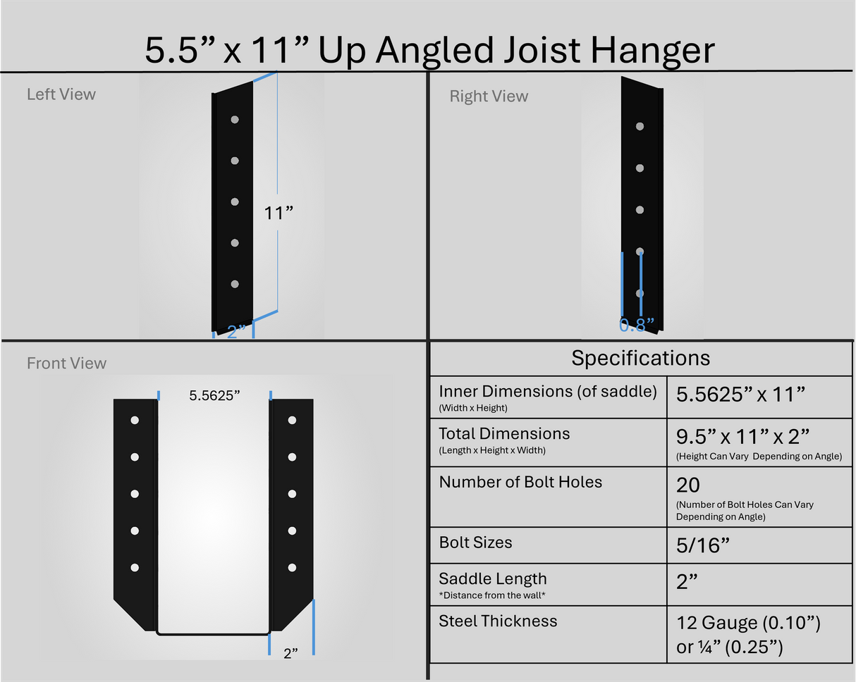 Joist Hangers - Up Angled