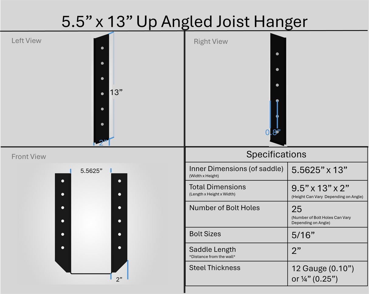 Joist Hangers - Up Angled