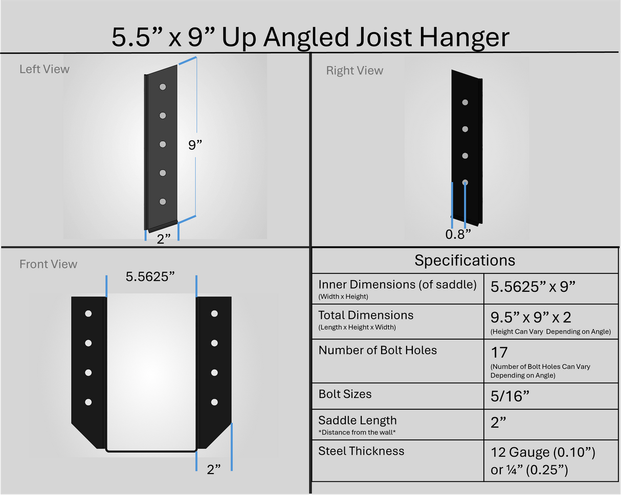 Joist Hangers - Up Angled