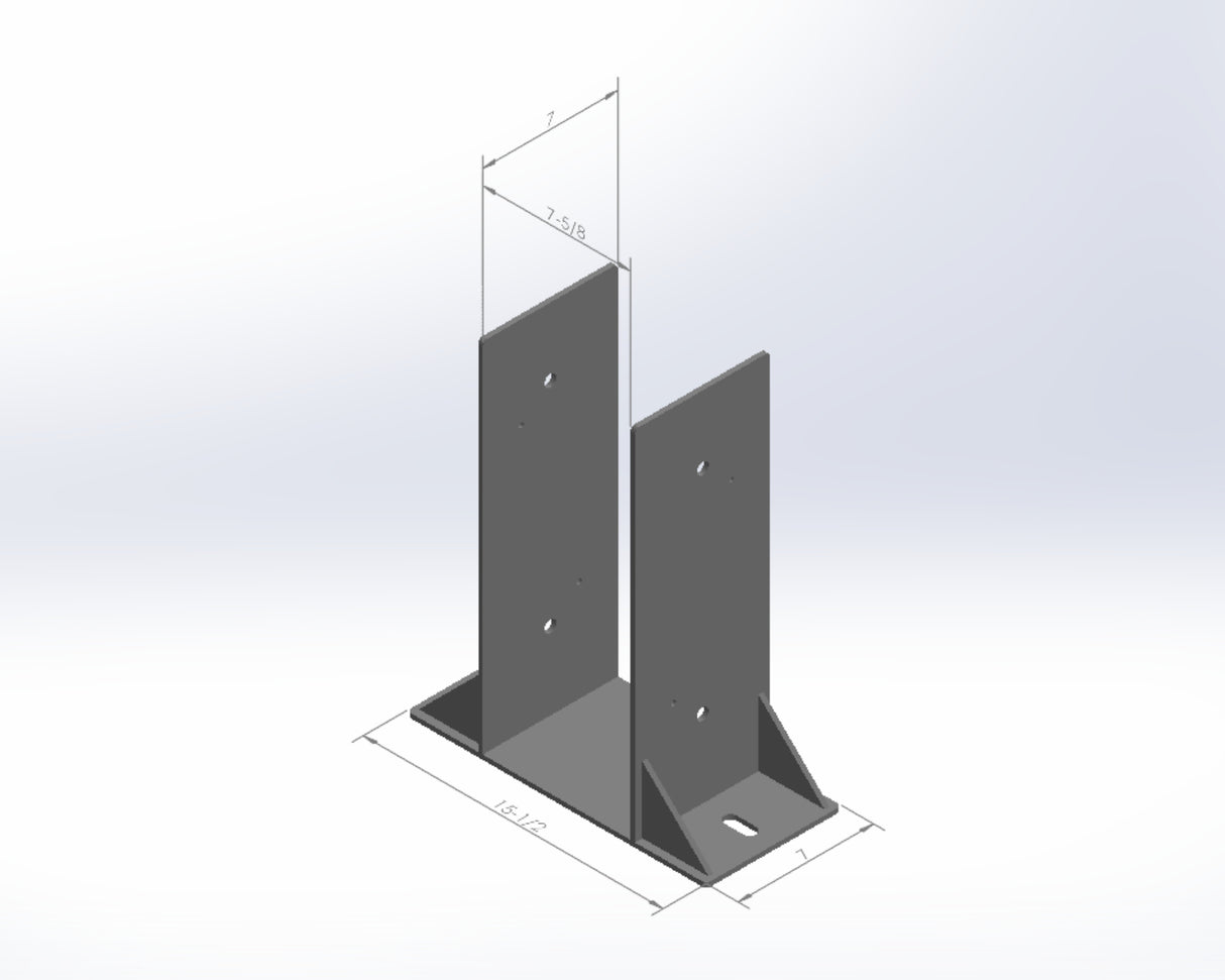 8X8 Post Footer Bracket - PF88 - Wood Post Brackets - construction materials - building supports - beam supports - post supports