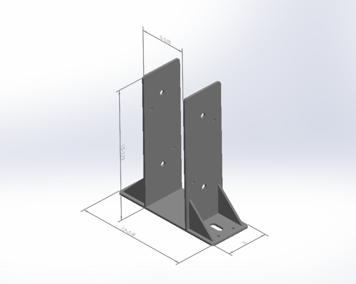 6X6 Post Footer Bracket - PF66 - Wood Post Brackets - construction materials - building supports - beam supports - post supports