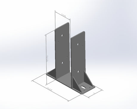6X6 Post Footer Bracket - PF66 - Wood Post Brackets - construction materials - building supports - beam supports - post supports