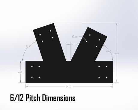 Howe Truss Bracket Set - Industrial Style - For 8 Inch Lumber - Wood Post Brackets - construction materials - building supports - beam supports - post supports