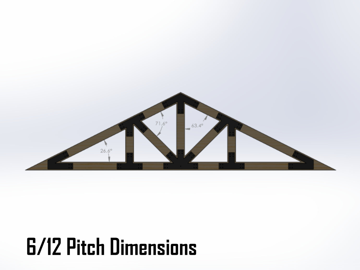 Howe Truss Bracket Set - Industrial Style - For 6 Inch Lumber - Wood Post Brackets - construction materials - building supports - beam supports - post supports