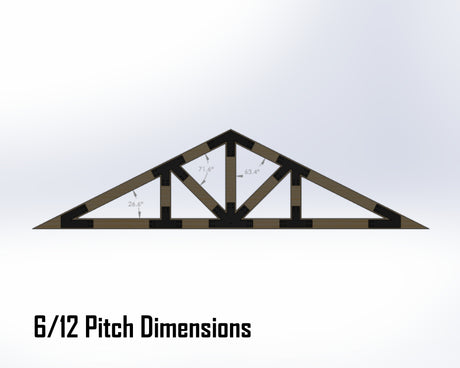 Howe Truss Bracket Set - Industrial Style - For 6 Inch Lumber - Wood Post Brackets - construction materials - building supports - beam supports - post supports