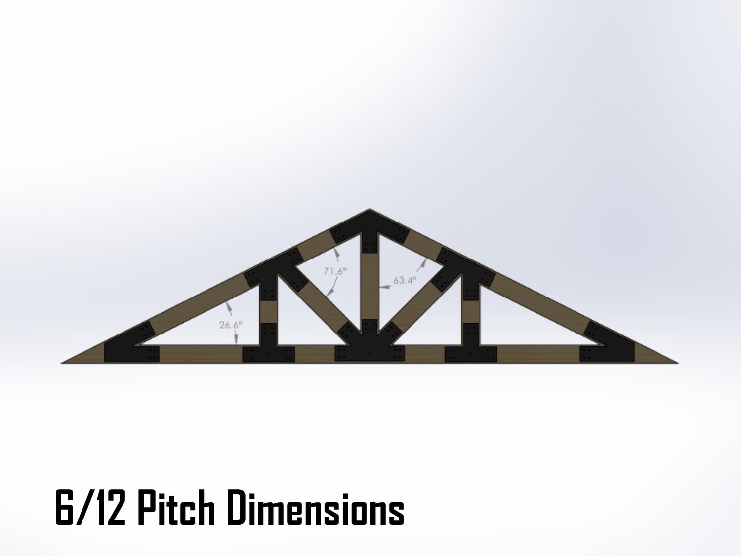 Howe Truss Bracket Set - Industrial Style - For 8 Inch Lumber - Wood Post Brackets - construction materials - building supports - beam supports - post supports
