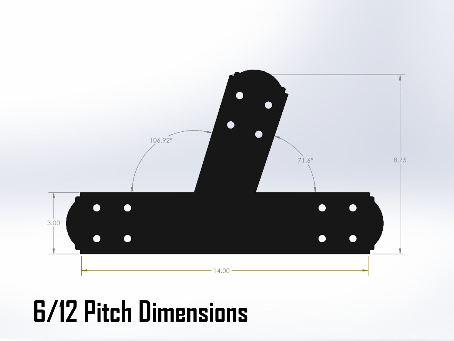 Web Truss Bracket Set - Crowned Style - For 4 Inch Lumber - Wood Post Brackets - construction materials - building supposrts - beam supports - post support - timber frame brackets - wood frame buildings - post frame buildings - barndominium brackets - exposed beam brackets