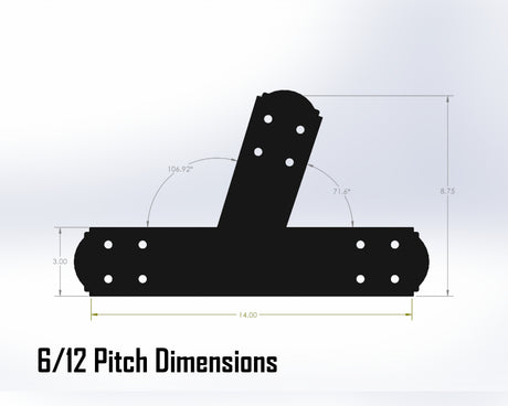Web Truss Bracket Set - Crowned Style - For 4 Inch Lumber - Wood Post Brackets - construction materials - building supposrts - beam supports - post support - timber frame brackets - wood frame buildings - post frame buildings - barndominium brackets - exposed beam brackets