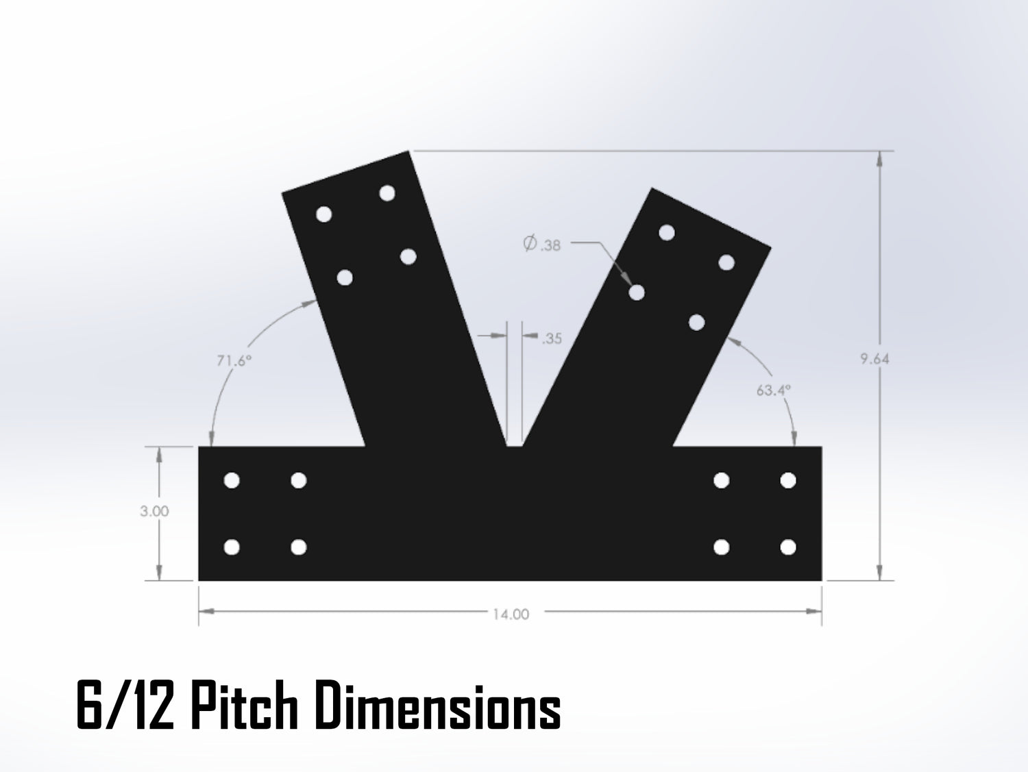 Howe Truss Bracket Set - Industrial Style - For 4 Inch Lumber - Wood Post Brackets - construction materials - building supposrts - beam supports - post support - timber frame brackets - wood frame buildings - post frame buildings - barndominium brackets - exposed beam brackets
